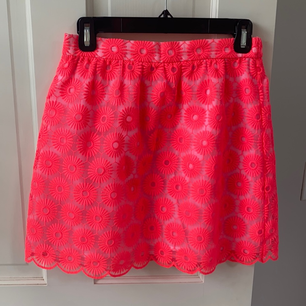 Lilly Pulitzer Neon Pink Eyelet Skirt